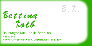 bettina kolb business card